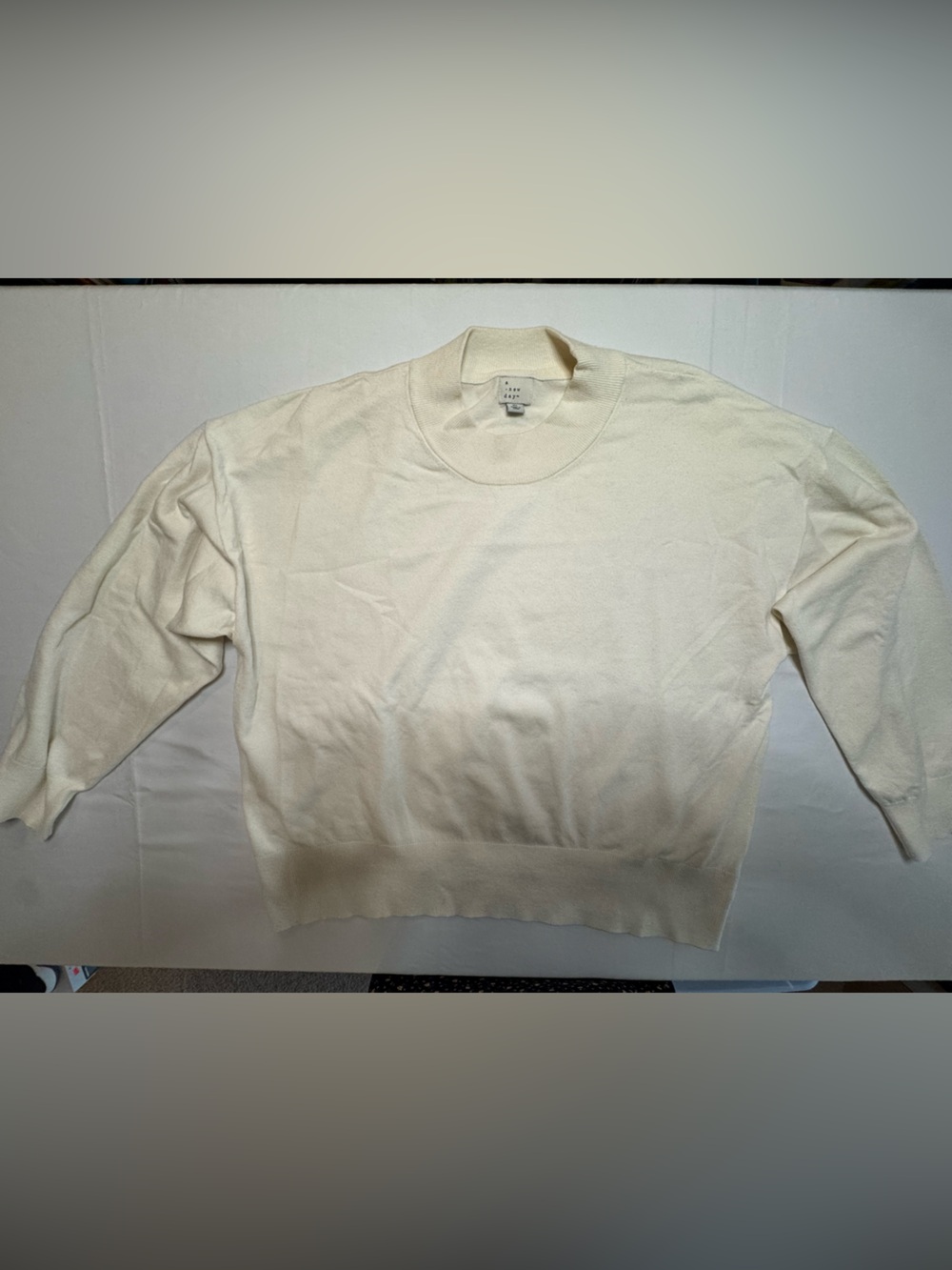 a new day Cream Crewneck Pullover Sweater